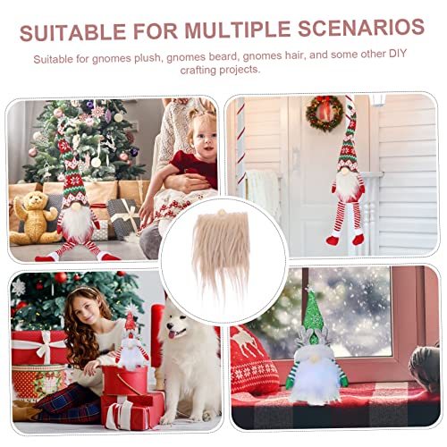 Yardenfun 12 Sets Dwarf Beard DIY Fluffy Gnome Beard Faux Fur Costume Beard Unfinished Gnome Beard Faux Fur Gnome Beards DIY Gnome Beard Santa Yardenfun