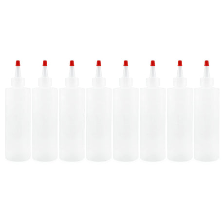 Cornucopia 8oz HDPE Plastic Squeeze Bottles w/Yorker Tips (6-Pack), Empty Refillable Bottles for Arts, Crafts & Kitchen (6 Pack) Cornucopia Brands