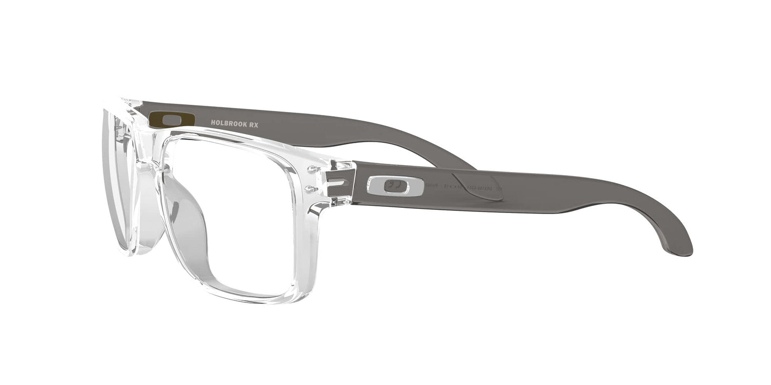 Oakley Men's Ox8156 Holbrook Rx Square Prescription Eyeglass Frames, Polished Clear/Demo Lens, 56 mm Oakley