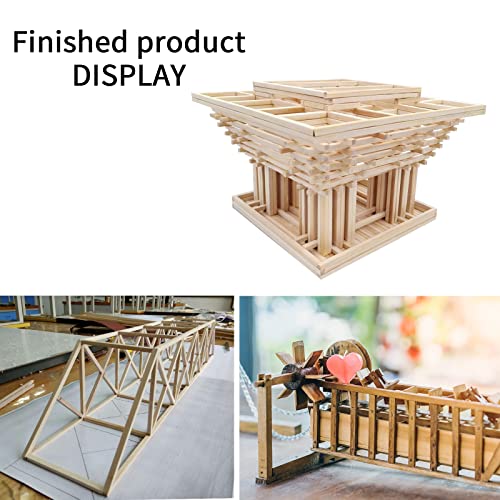 250 Pcs Balsa Wood Sticks 1/8 x 1/8 x 12 Inch balsa Wood Strips Hardwood Square Dowels balsa Wood dowels Unfinished Wooden Strips for Craft DIY GEKIXUTP