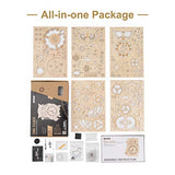 3D Wooden Puzzles ROKR Owl Clock - Mechanical Model Building Kit for Adults 161PCS Clock Puzzles Creative Gift Home Decor for Family ROKR