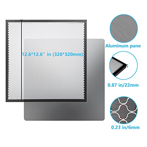 Creality Honeycomb Laser Bed 320mm x 320mm with Aluminum Plate for CR Laser Falcon, Compatible with Most Laser Cutter Engraver,Smooth Edge Cutting - WoodArtSupply