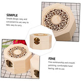 Zerodeko 3 Pcs Gift Box Earring Organizer for Women Wood Tea Storage Case Unfinished Wood Ring Chest for Tea Bag Wood Trinket Cube Tea Cake Brick Zerodeko
