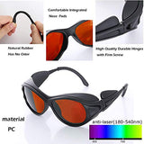 Laser Safety Goggles 532nm OD 6+ Professional 180nm-532nm Wavelength Violet/Blue/Green Laser Protective Glasses for 405nm, 445nm, 450nm,473nm 532nm JILERWEAR