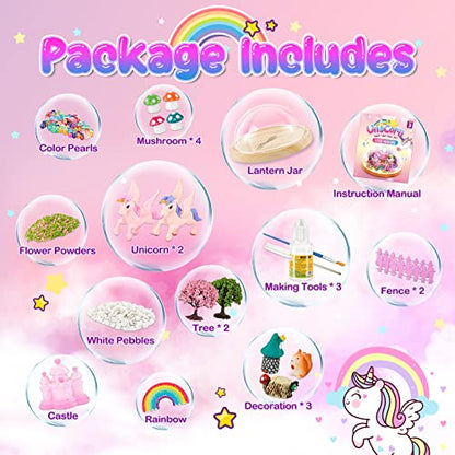 Diyfrety Unicorn Gifts for Girls Age 3-8,Unicorn Arts and Crafts Kit with Music Unicorn Craft for Girls Age 3-10,Idea Unicorn Toys Birthday Gifts for