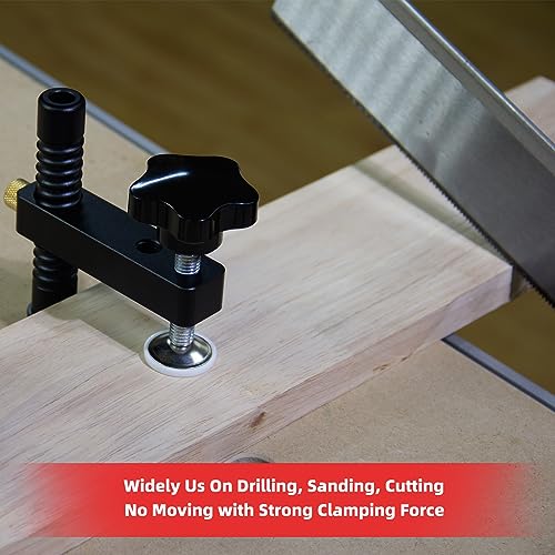GOINGMAKE Bench Dog Clamp,3/4" Bench Dog Hole Clamps for Woodworking Tools All Metal MFT Clamp Fast Acting Hold Down Clamps with Protective Pads for goingmake