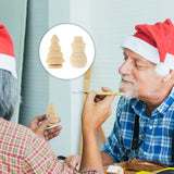 VILLCASE Unfinished Wood Christmas Tree Snowman Blank Wooden Peg Dolls Xmas Tree DIY Wooden Snowman Peg for Christmas Painting Coloring Arts Projects VILLCASE