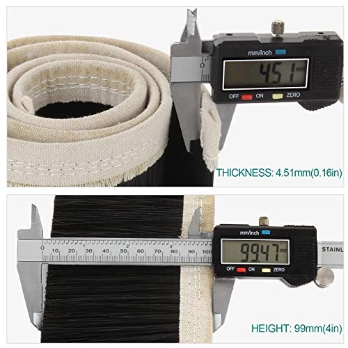 2 PCS 100mm Dust Shoe Brush, 1M Length CNC Vacuum Brush, Vacuum Cleaner Engraving Machine Dust Cover for CNC Router Spindle Motor HNBun
