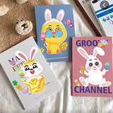 36 Sheet Easter Stickers for Kids,Easter Basket Stuffers,Make a Face Easter Stickers with Easter Animal Egg Themed,Make Your Own Stickers,Easter DUJAA