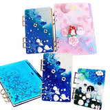 Woohome 26 PCS Notebook Cover Resin Casting Moulds Bookmark Resin Moulds Set with Book Rings, Tweezers and Silicone Measuring Cup for Notebook Woohome