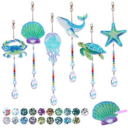 Arts and Crafts for Kids Ages 6-8-10-12: Crafts Toys for 6 7 8 9 10 Years Old Girls Birthday Gifts Ideas Diamond Arts Kits for Kids Gems Wind Chimes,
