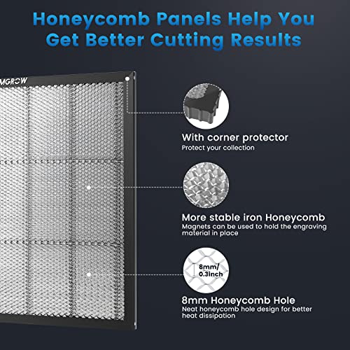 Comgrow Honeycomb Laser Bed 23.62x23.23x1.06 Inch,for Co2 Diode Laser Cutter and Engraver Machine, Honeycomb Working Table with Aluminum Plate,Laser - WoodArtSupply