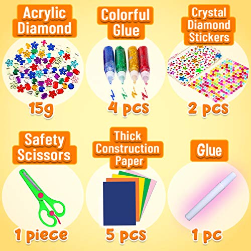 Goodyking Arts and Crafts Supplies for Kids - All in One Kids Crafts Toddler Activities Kids School Supplies Age 4 5 6 7 8 Years Old Craft Art Supply Goody King