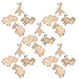 Sewroro 40pcs Graffiti Animal Wood Piece Craft Ornaments Unfinished Wood Ornaments Forest Animal Wood Cutouts Balsa Wood Craft Wood DIY Crafts Wood Sewroro