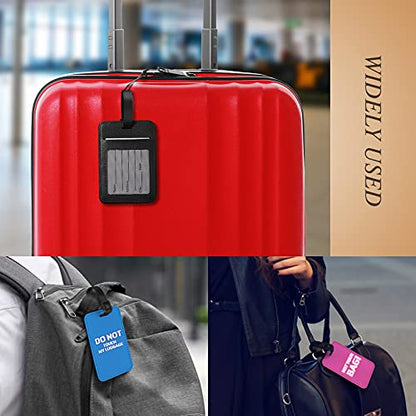 Sublimation Luggage Tags PU Leather Name Tag Blank Suitcase Tags Heat Transfer Bag Tags Business ID Card Holder Travel ID Tags for DIY Travel