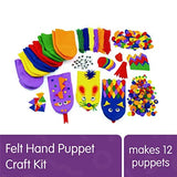 Colorations Felt Imaginary Hand Puppet Craft Kit for Kids, Makes 12 Puppets, Googly Eyes, Dragons, Dramatic Play, Imagination, Creatures, Role Play, Colorations