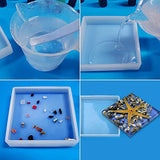 11 Pcs Resin Molds, FineGood Square Silicone Molds for Epoxy Resin Ball Epoxy Resin Molds DIY Cube Box Resin Casting Molds for Jewelry Soap Dried FineGood