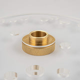 POWERTEC 71022 dia 6-1/2" Clear Acrylic Router Sub Base Plate w/Centering Pin, Screws and Multiple Holes, Fits Porter Cable, Bosch, Craftsman, POWERTEC