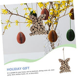 Yardenfun 2 Pcs Rabbit Pendant Unique Carrot Adornment Unfinished Bunny Cutouts Home Accessories Easter Wood Shapes Wood Clothes Rack Simulation Yardenfun