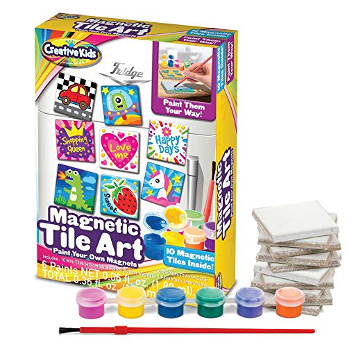 Creative Kids Magnetic Mini Tile Art - Make Your Own 10 Fridge Magnets Creative Kids