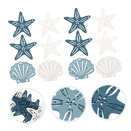 HONMEET 48Pcs Wooden Decorations Nursery Room Decoration Summer Party Favor Mini Beach Hanging Ornament Unfinished Wood Nautical Mediterranean Decor HONMEET