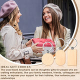 24 Pcs Wooden Keychain Blanks Wood Engraving Blanks Key Chain Unfinished Rectangle Oval Round Wood Key Tag with Plastic Storage Container for DIY Fumete