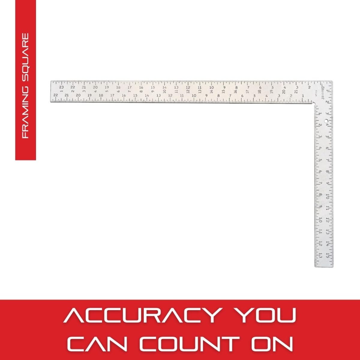 Starrett FS-24 Steel Professional Framing Square, 24 Inch x 16 Inch Length Starrett