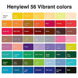 Gouache Paint Set, 56 Colors x 30ml Unique Jelly Cup Design in a Carrying Case, Gouache Opaque Watercolor Painting Perfect Art Supplies for Artists, Henyiewl