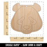 Panda Face Icon Unfinished Craft Wood Holiday Christmas Tree DIY Pre-Drilled Ornament Sniggle Sloth