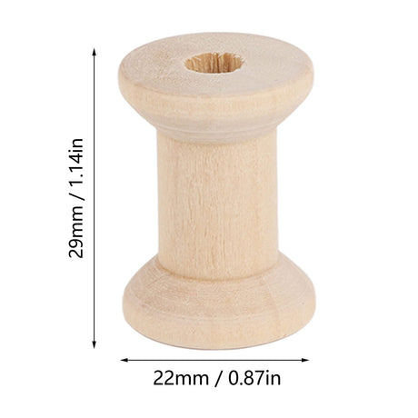 50PCS Hourglass Wooden Spools, Wooden Spools for Crafts, Unfinished Empty Thread Spool, Wooden Ribbon Spools Empty Wooden Thread Spools for Arts and HERCHR