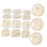 Yardwe 240 Pcs Mini Door Blank Fairy Door Garden Ornaments DIY Kits Unfinished Fairy Door House Windows Fairy Tale Door Mini Chips Unpainted Fairy Yardwe