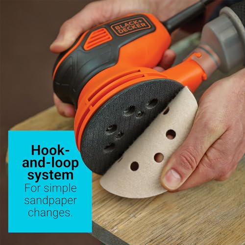 BLACK+DECKER Orbital Sander, 5-inch Disc Sander, Corded (BDERO600) BLACK+DECKER