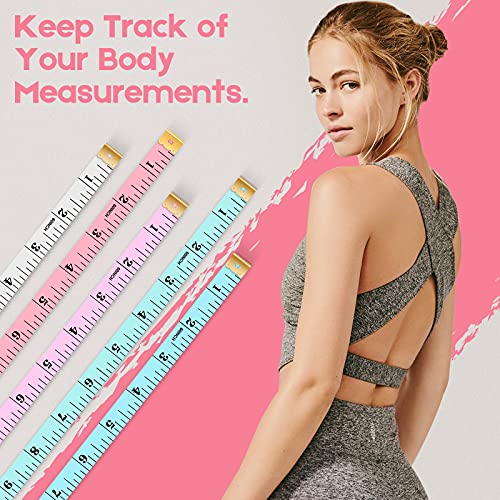 Tape Measure, iBayam Soft Ruler Measuring for Body Weight Loss Fabric Sewing Tailor Cloth Vinyl Measurement Craft Supplies, 60-Inch Double Scale - WoodArtSupply