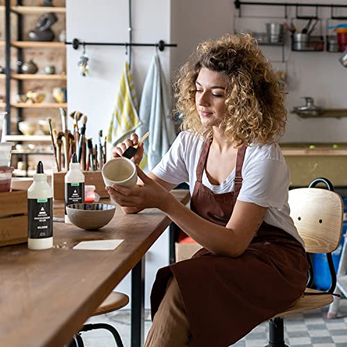 Arteza Decoupage Glue Craft Kit, 1 Gloss-Finish Glue and 1 Matte-Finish Glue, 8-oz Bottles, Foam Brushes, Plastic Spreader Tools, Gloves, Art ARTEZA