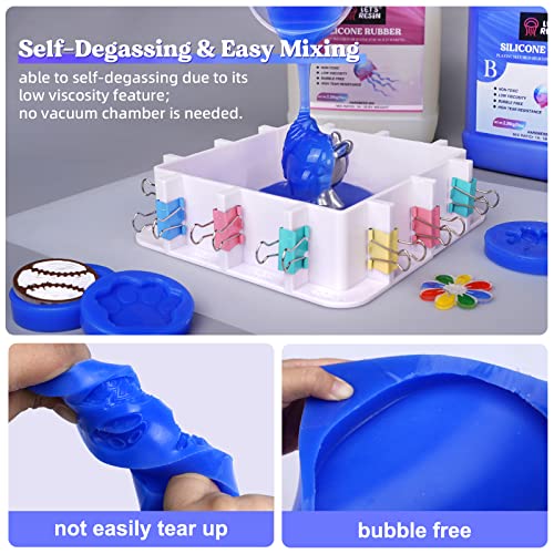 LET'S RESIN Silicone Mold Making Kit 31.74oz/1.98lbs - Translucent Silicone  Rubber Non-Toxic Liquid Mold Making Silicone Rubber - Mix Ratio 1:1 - for