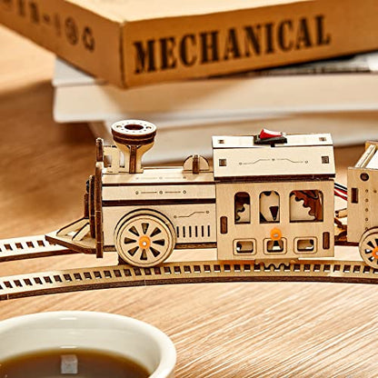 bennama 3D Wooden Puzzles Little Truck Train Model Kits Includes Engine & Track, Brainteaser and Puzzle for Christmas/Birthday,Gifts for Adults and - WoodArtSupply