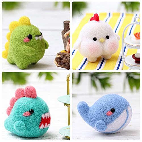 LOKUNN Needle Felting Starter Kit, Complete Needle Felting Tools, Needle Felting Kit with Felting Needles, Instructions, Felting Foam Mat, and Other LOKUNN