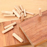 90 Pcs Wooden Dowel Pins, Straight Groove Wooden Dowel Pins with Beveled Ends Tapered, Easy Insertion, for Furniture Door Art Crafts Projects, M6 M8 HexinYigjly