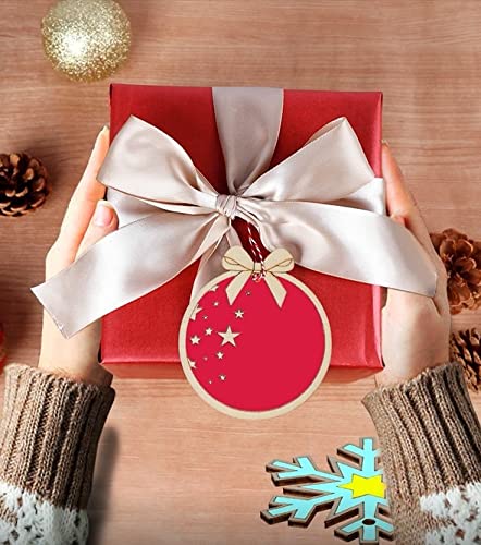 OurWarm 48pcs Wooden Christmas Ornaments Crafts for Kids, Unfinished Wood Slices Ornaments, DIY Crafts Christmas Ornaments Set for Christmas Tree OurWarm