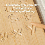 Asweets Montessori Wooden Alphabet Tracing Board,Wood Letter Practicing Board,Double-Sided Boards for Toddlers and Preschool Gifts for Kids Asweets