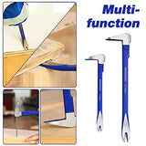 WORKPRO 2-Piece Nail Puller Set, 12” Pry Bar, 8” Mini Crowbar, Cats Paw Nail Remover, Claw Bar, for Kitchen Remodel, Prying Apart Baseboard, WORKPRO