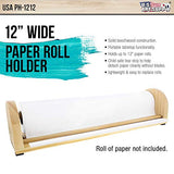 US Art Supply 12 inch Wooden Tabletop Easel Paper Roll Holder & Dispenser US Art Supply