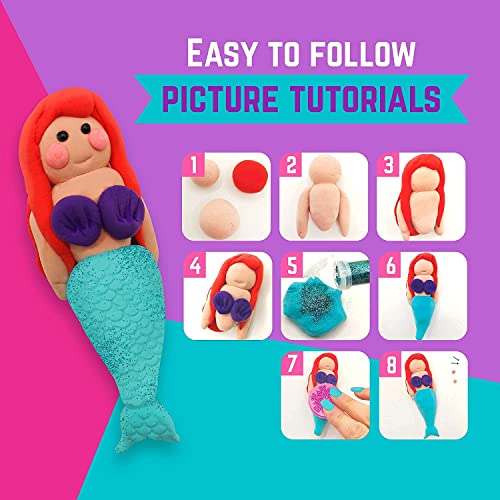 GirlZone Air Dry Clay Ultimate Craft Kit, Over 100 Piece Kids Modeling Clay Set, Air Dry Clay for Kids with No Baking Required, Arts and Crafts for GirlZone