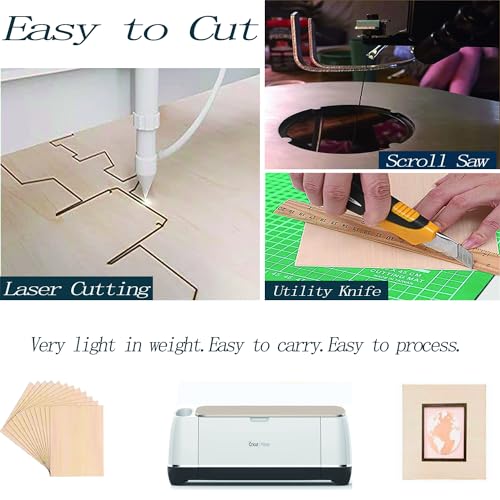 18 Pack Selected Basswood Sheets for Crafts-5 x 7 x 1/16 Inch- 1.5mm Thick Plywood Sheets - Balsa Wood Sheets -Unfinished Wood Boards for Laser twinsfox