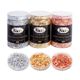 Gold Foil Flakes for Resin, 30g Gold Leaf Flakes for Nail Art, Painting, Crafts, Slime and Resin Jewelry Making (10g / Bottle) KINNO