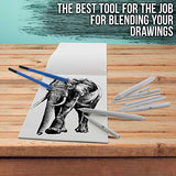 US Art Supply 10 Piece Artist Blending Stump and Tortillion Art Blenders - Pencil, Charcoal, Graphite, Colored Pencils US Art Supply