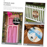 BESPORTBLE 5pcs Wooden Blank Hanging Tag Unfinished Wood Cutout Wooden Log Slices Wooden Rounds Board DIY Wooden Door Plaque Xmas Wall Plaque Tree BESPORTBLE