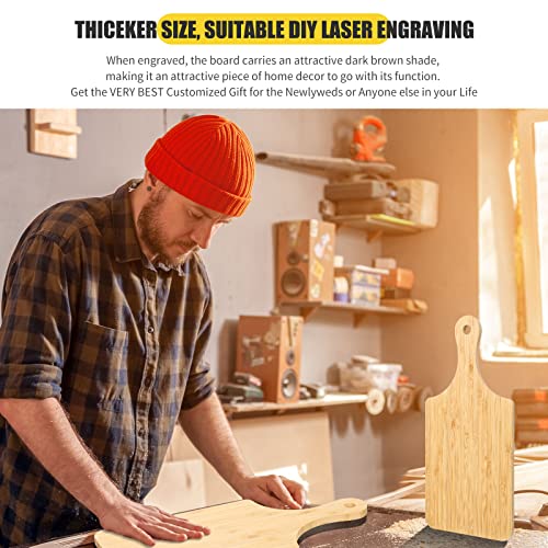 12 Pcs Bulk Cutting Board Wood Chopping Board Laser Engraving Serving Board Charcuterie Boards for Customized Mother's Day Wedding Housewarming Gift