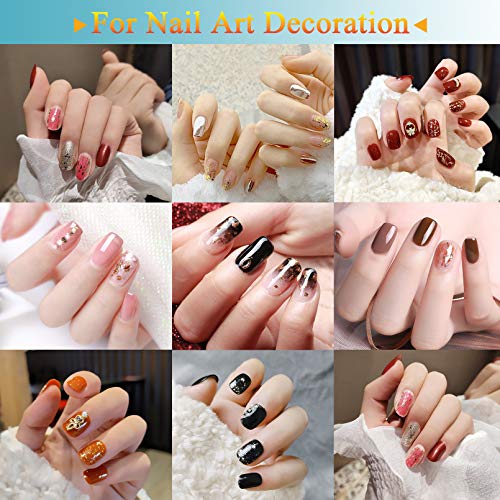 Gold Foil Flakes with Tweezers and Brush, 3 Bottles Imitation Gold Foil Flakes Metallic Leaf for Nail Art, Painting, Crafts and Resin Jewelry MEGANEOPRE