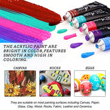 AROIC Acrylic Paint Set 24 Colors 10ml, The Best Gift for Acrylic Painting Beginners, Children, Adults and Art Lovers AROIC